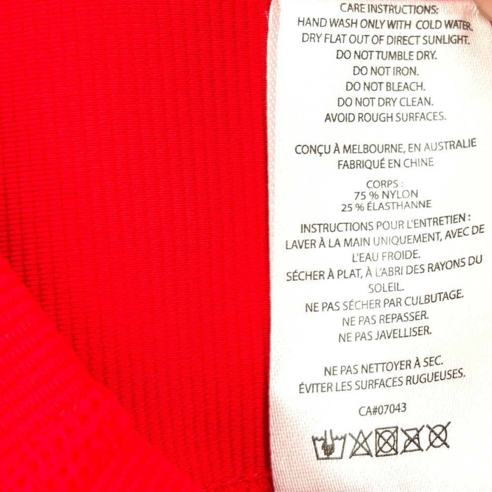 Wilo The‎ Label Red Ribbed Mid Rise Ruched Ankle Pull On Stretch Leggings XS - Picture 4 of 12